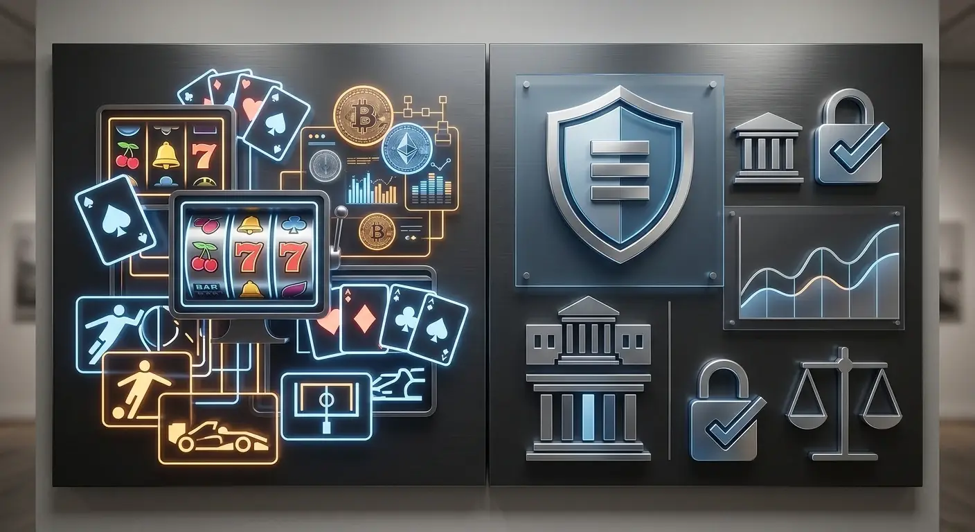 Analytical illustration comparing BetPanda product access with UK Gambling Commission regulatory protection